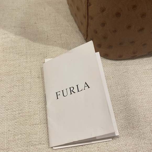 FURLA ostrich handbag. Only wore twice it’s like brand new. - Picture 14 of 17